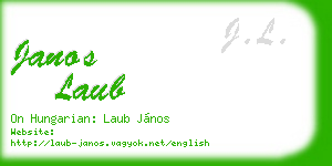 janos laub business card