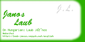 janos laub business card